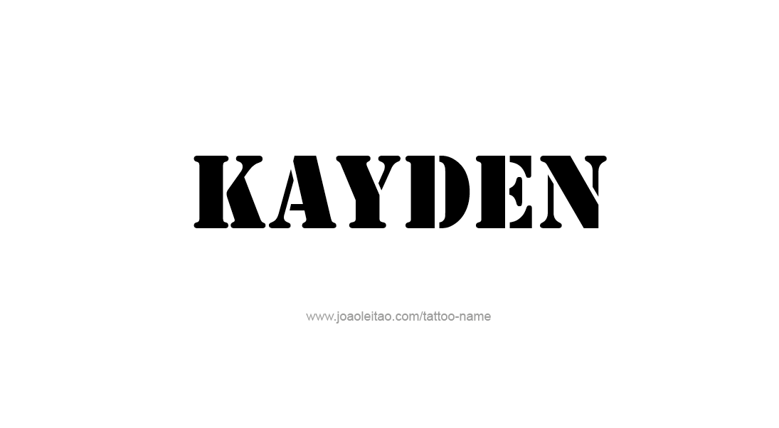 Tattoo Design Name Kayden   