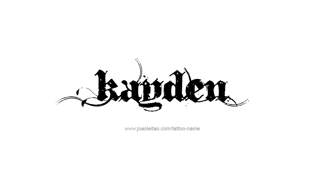 Tattoo Design Name Kayden   