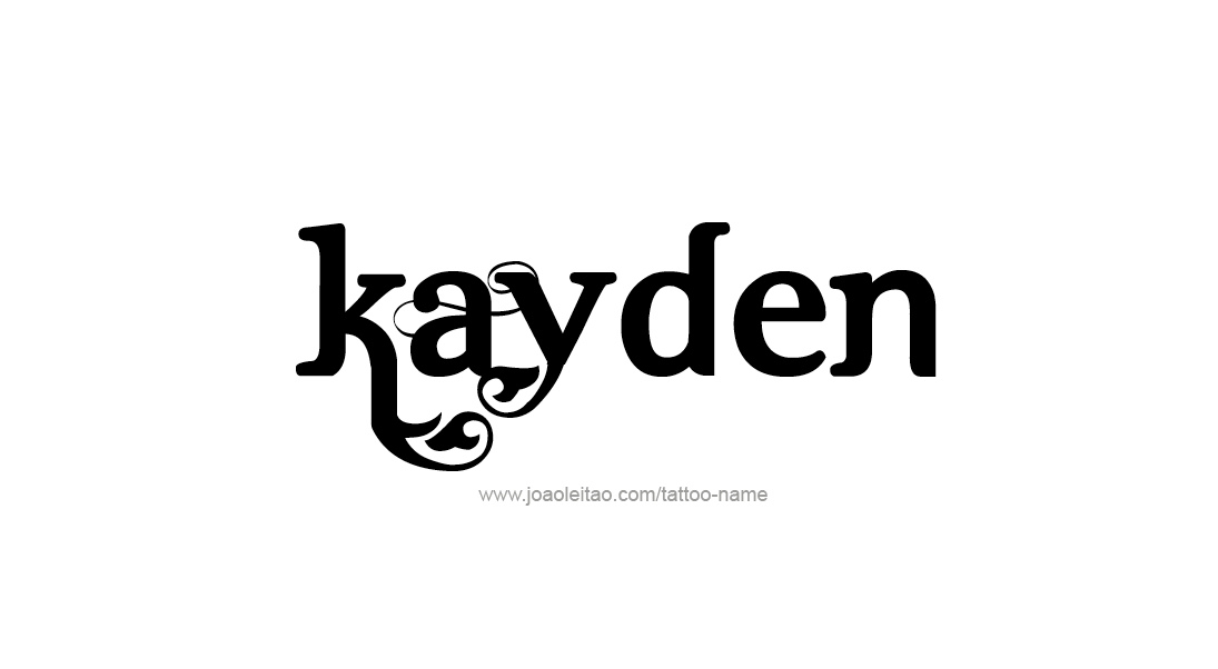 Tattoo Design Name Kayden   