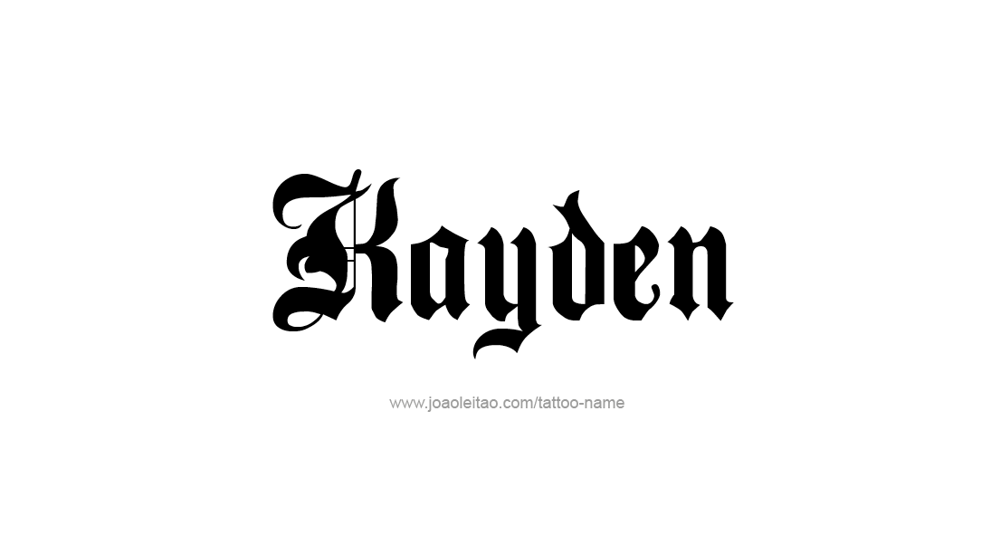 Tattoo Design Name Kayden   