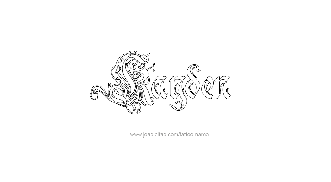 Tattoo Design Name Kayden   