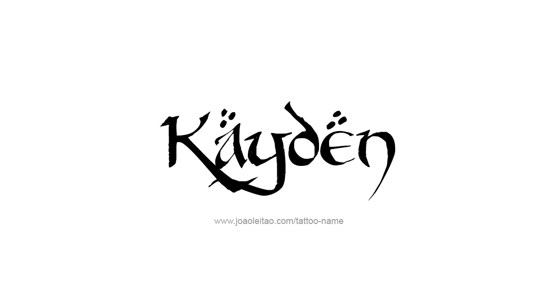 Tattoo Design Name Kayden   