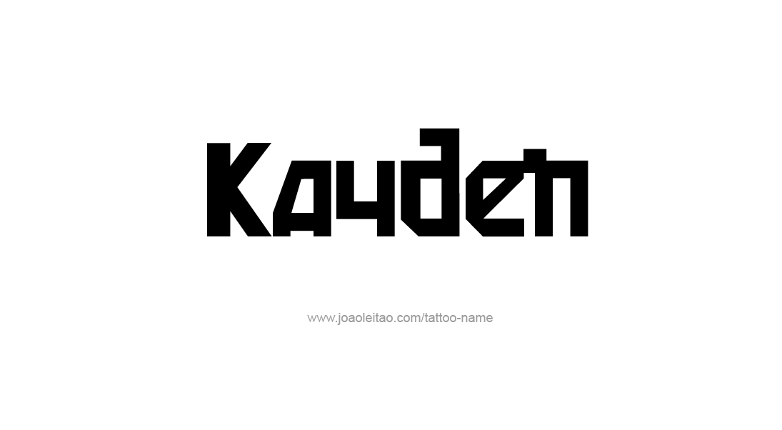 Tattoo Design Name Kayden   