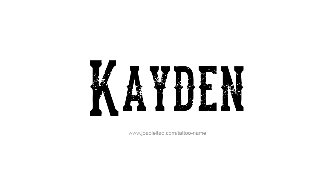 Tattoo Design Name Kayden   