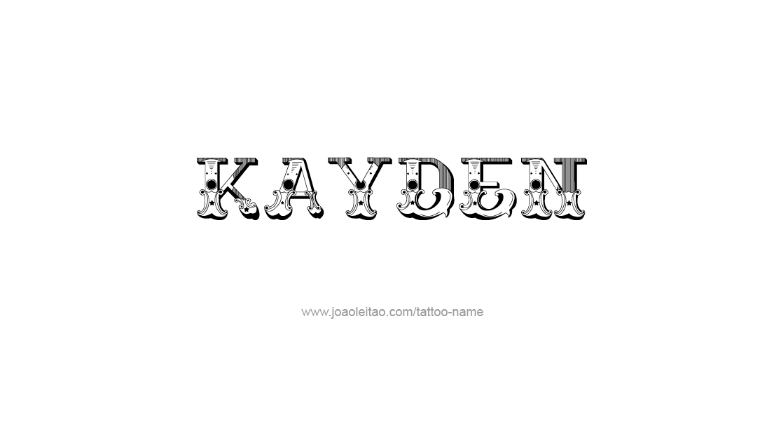 Tattoo Design Name Kayden   