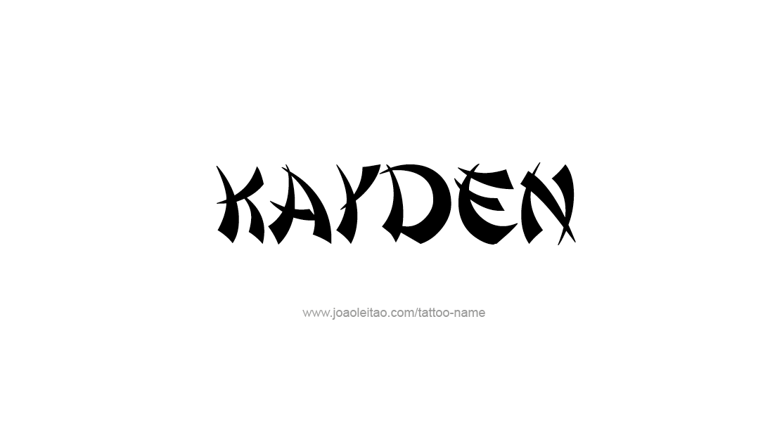 Tattoo Design Name Kayden   