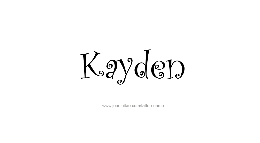 Tattoo Design Name Kayden   