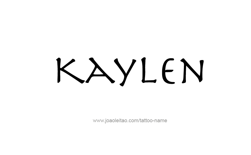 Tattoo Design Name Kaylen   