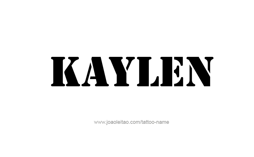 Tattoo Design Name Kaylen   