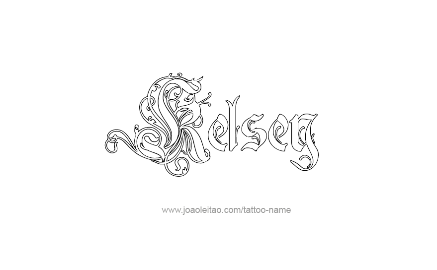 Tattoo Design Name Kelsey   