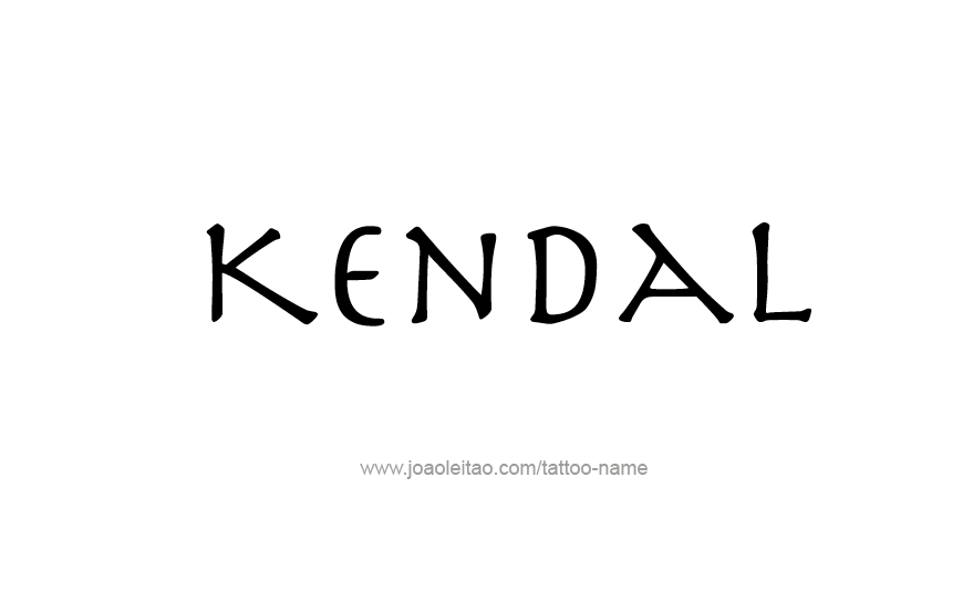 Tattoo Design Name Kendal   