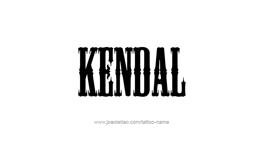 Tattoo Design Name Kendal   