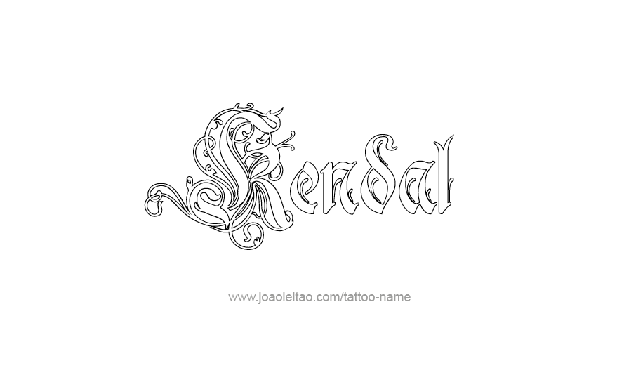 Tattoo Design Name Kendal   