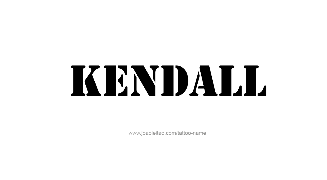 Tattoo Design Name Kendall   