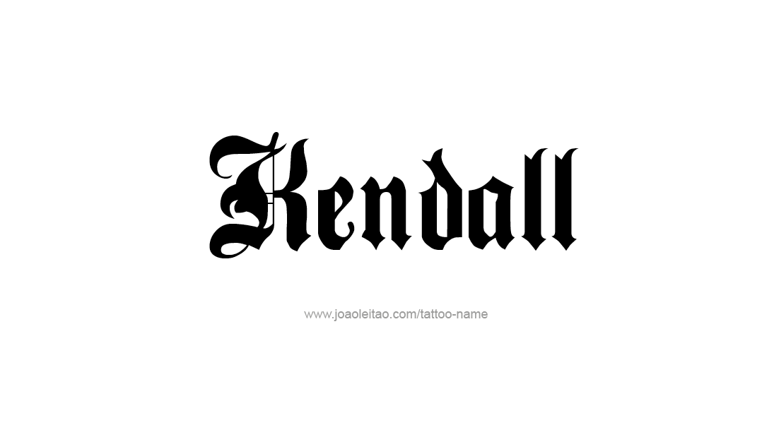 Tattoo Design Name Kendall   