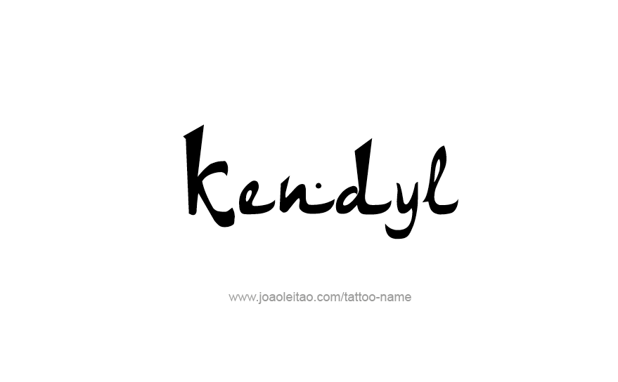 Tattoo Design Name Kendyl   