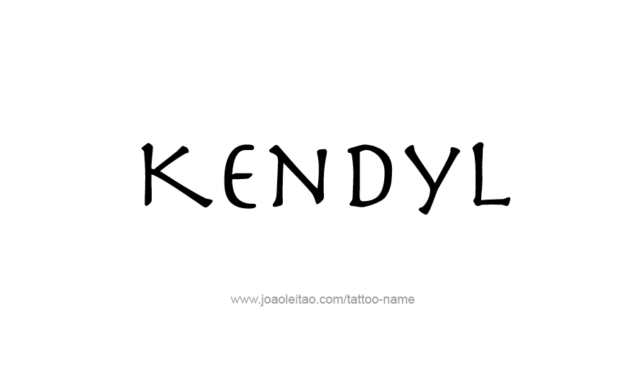 Tattoo Design Name Kendyl   