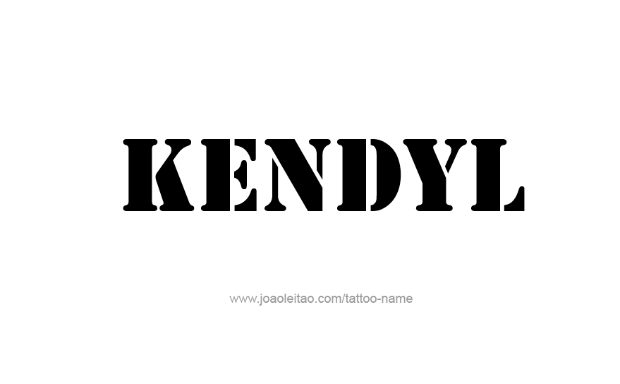 Tattoo Design Name Kendyl   