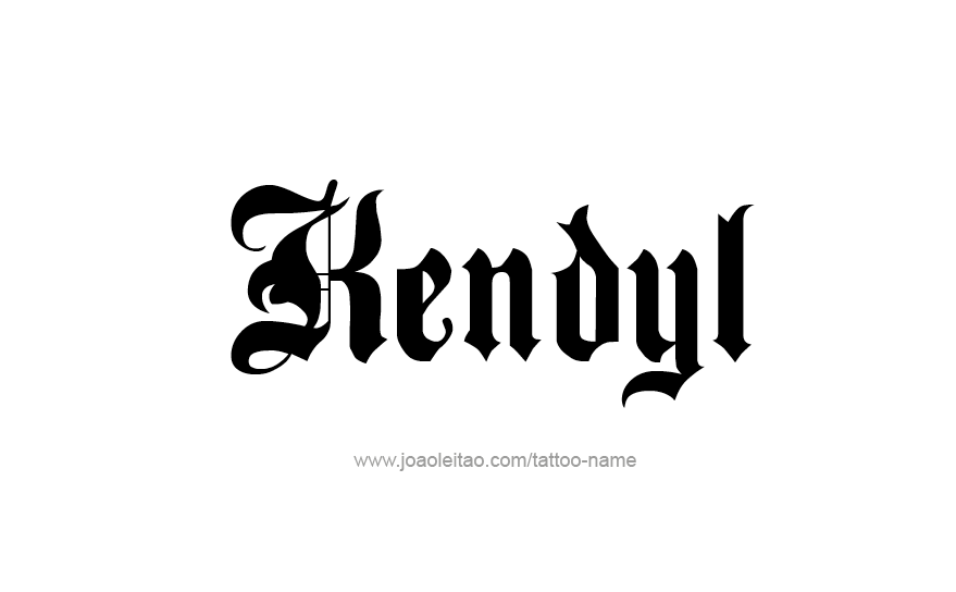 Tattoo Design Name Kendyl   