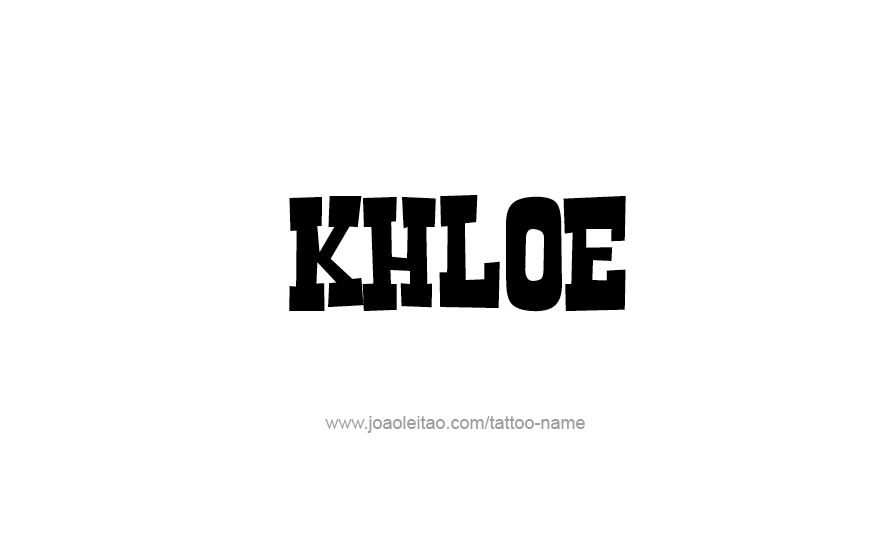 Tattoo Design Name Khloe   