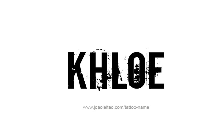 Tattoo Design Name Khloe   