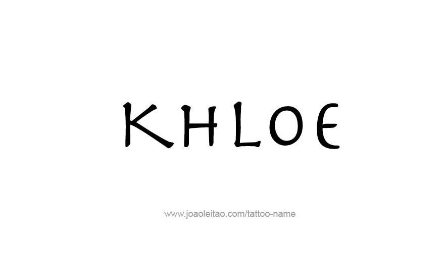 Tattoo Design Name Khloe   