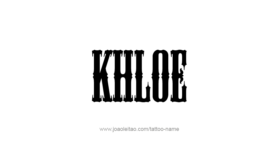 Tattoo Design Name Khloe   