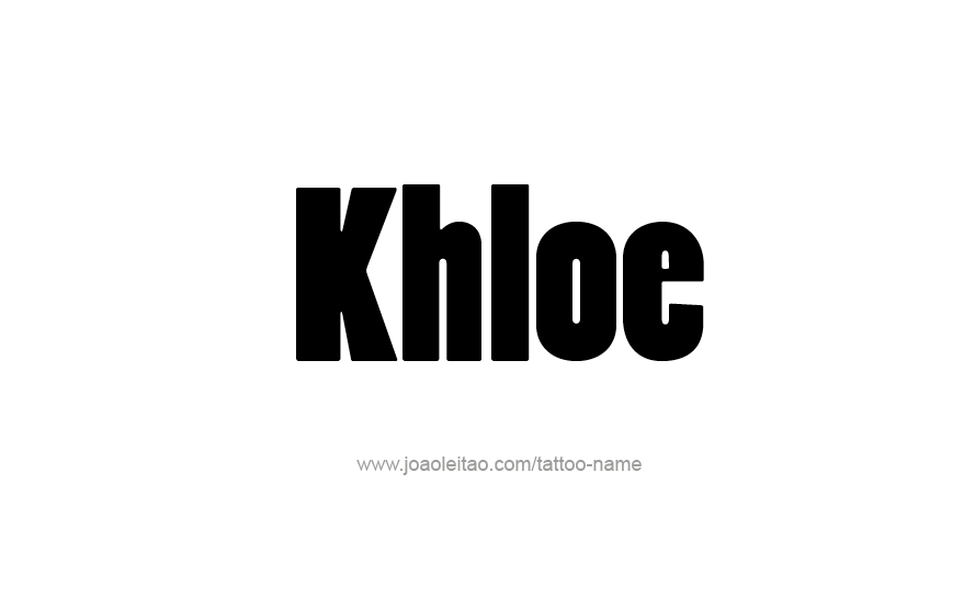 Tattoo Design Name Khloe   