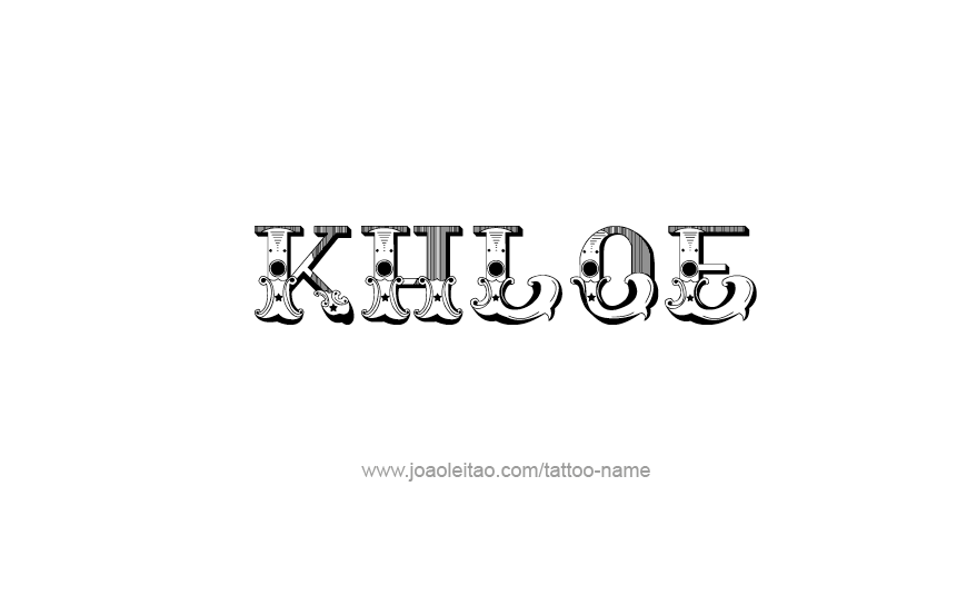 Tattoo Design Name Khloe   