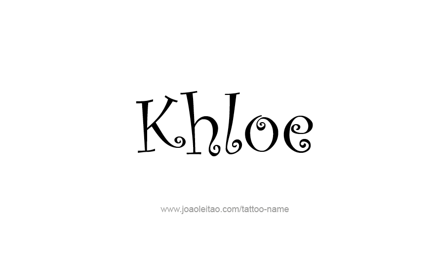 Tattoo Design Name Khloe   