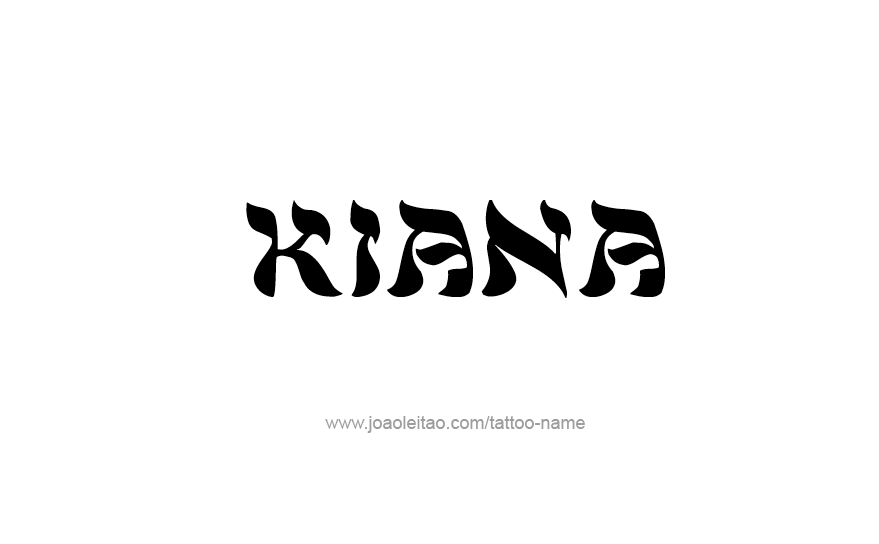 Tattoo Design Name Kiana   