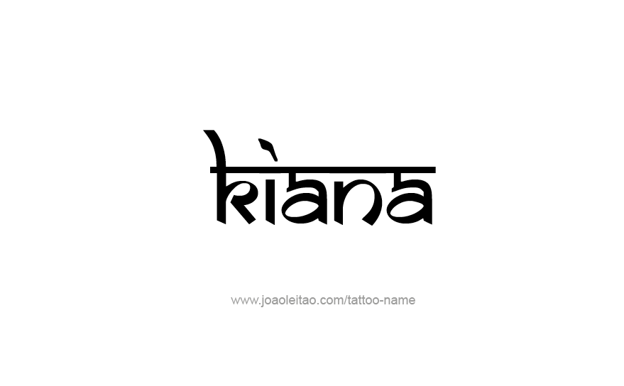 Tattoo Design Name Kiana   