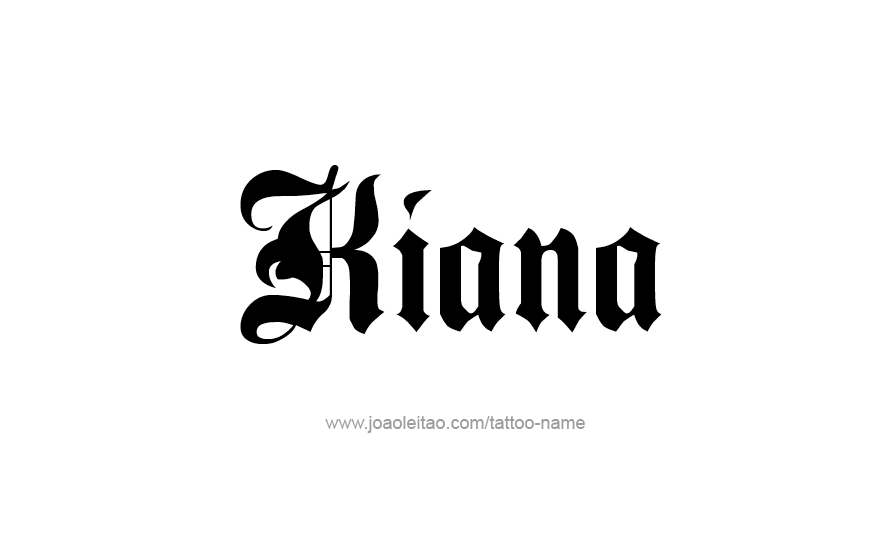 Tattoo Design Name Kiana   