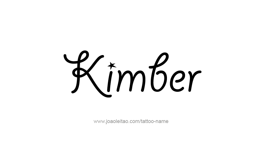 Tattoo Design Name KImber   