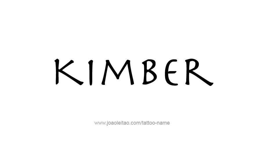 Tattoo Design Name KImber   