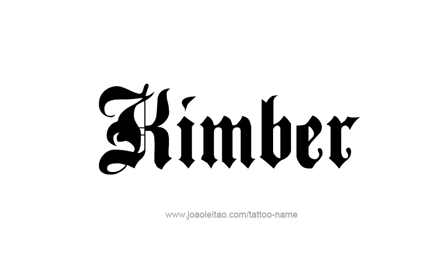 Tattoo Design Name KImber   