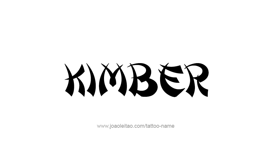 Tattoo Design Name KImber   