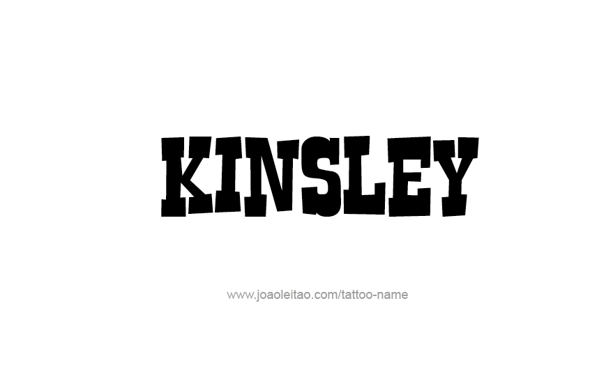 Tattoo Design Name Kinsley   