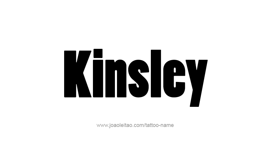 Tattoo Design Name Kinsley   