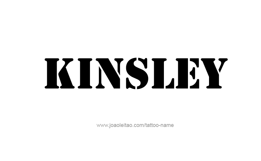 Tattoo Design Name Kinsley   