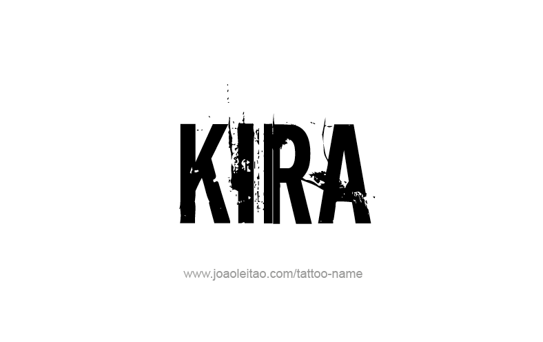 Kira Name Tattoo Designs