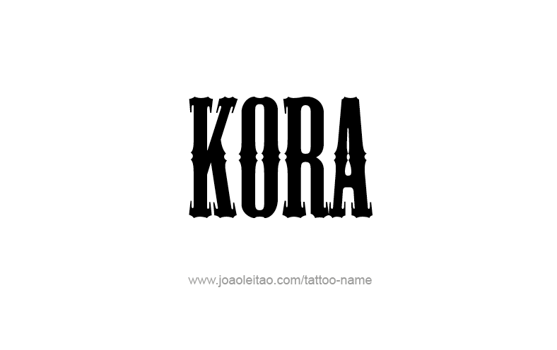 Tattoo Design Name Kora   