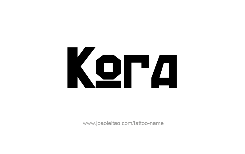 Tattoo Design Name Kora   