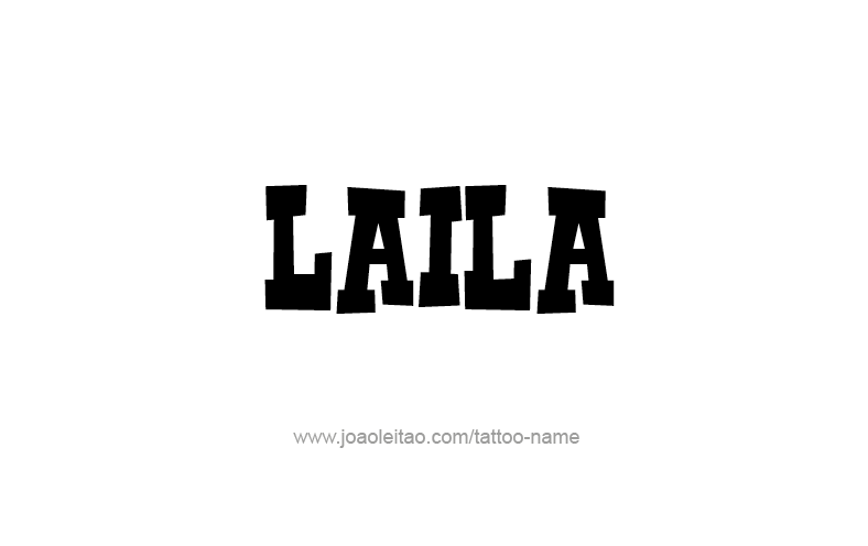 Tattoo Design Name Laila   