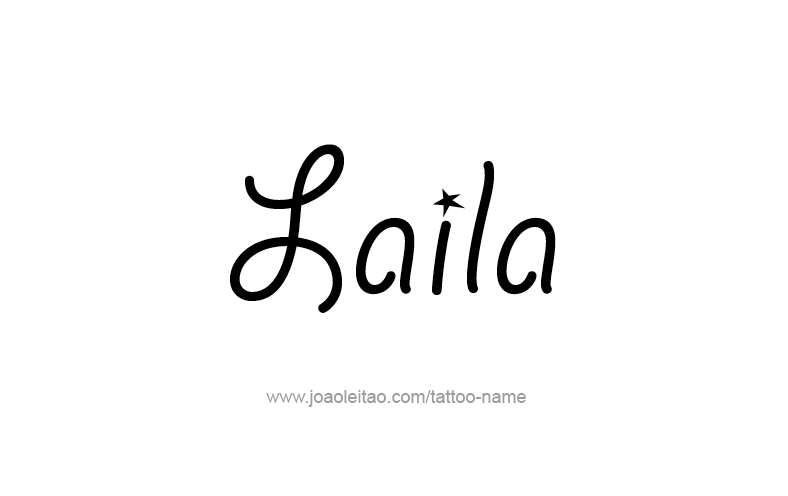 Tattoo Design Name Laila   