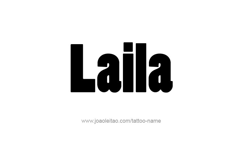 Tattoo Design Name Laila   