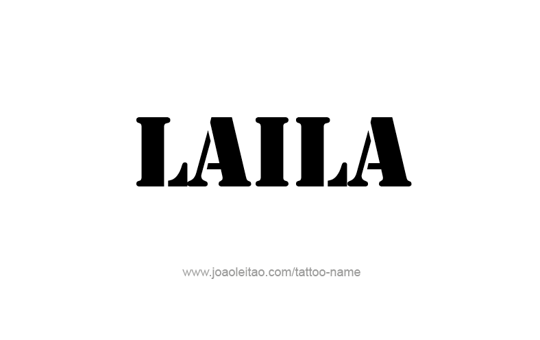 Tattoo Design Name Laila   