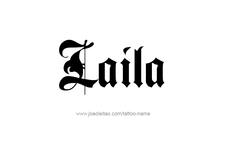 Tattoo Design Name Laila   