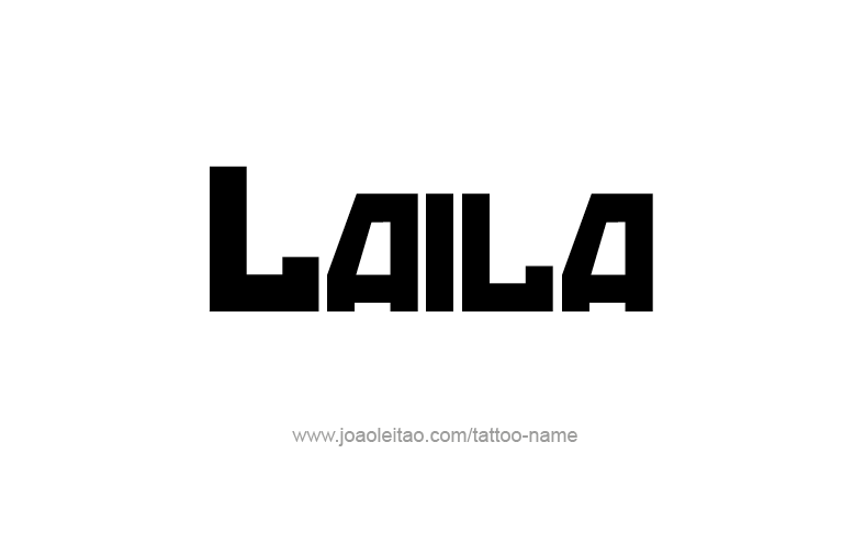 Tattoo Design Name Laila   