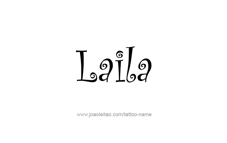 Tattoo Design Name Laila   